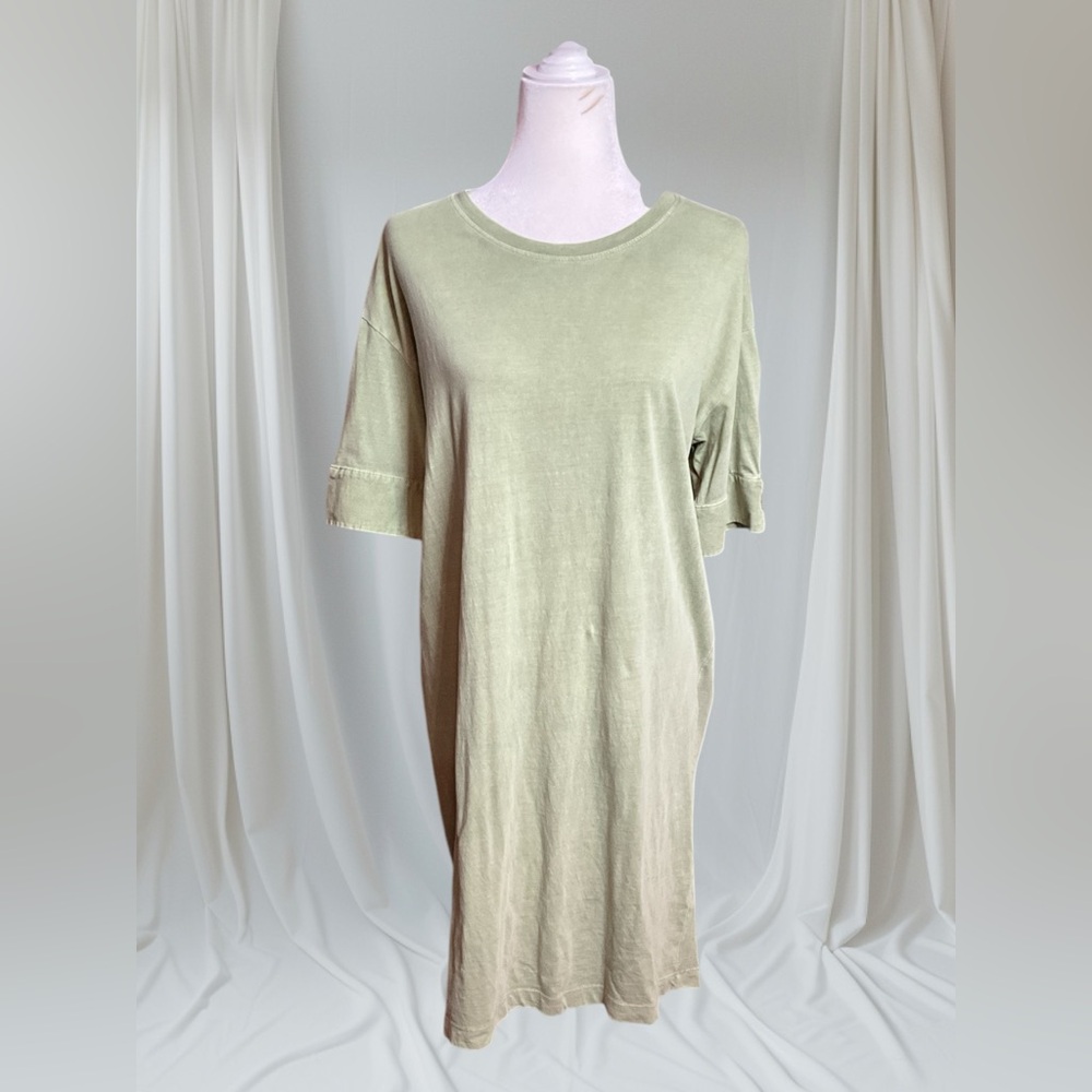 Zara Light Sage Green Short Sleeve Mini Dress